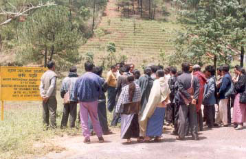 Farmers on a field visit at the ICAR Complex, Barapani
