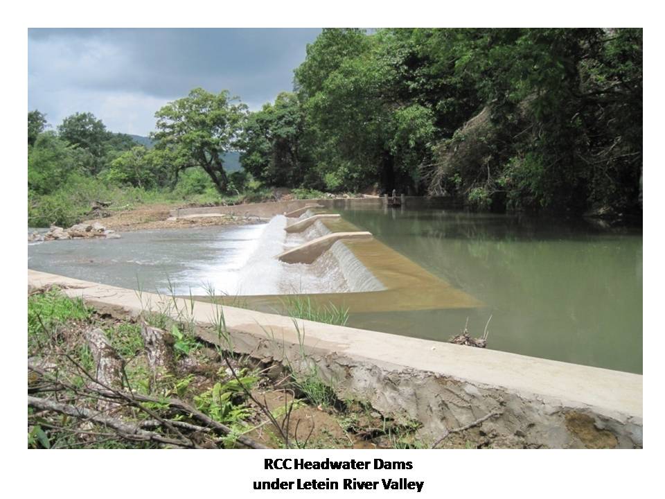 RCC Headwater Dams under letein River Valley