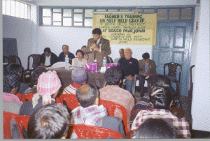 Shri P. Lyngdoh, MDC, Chief Guest delivering a speech